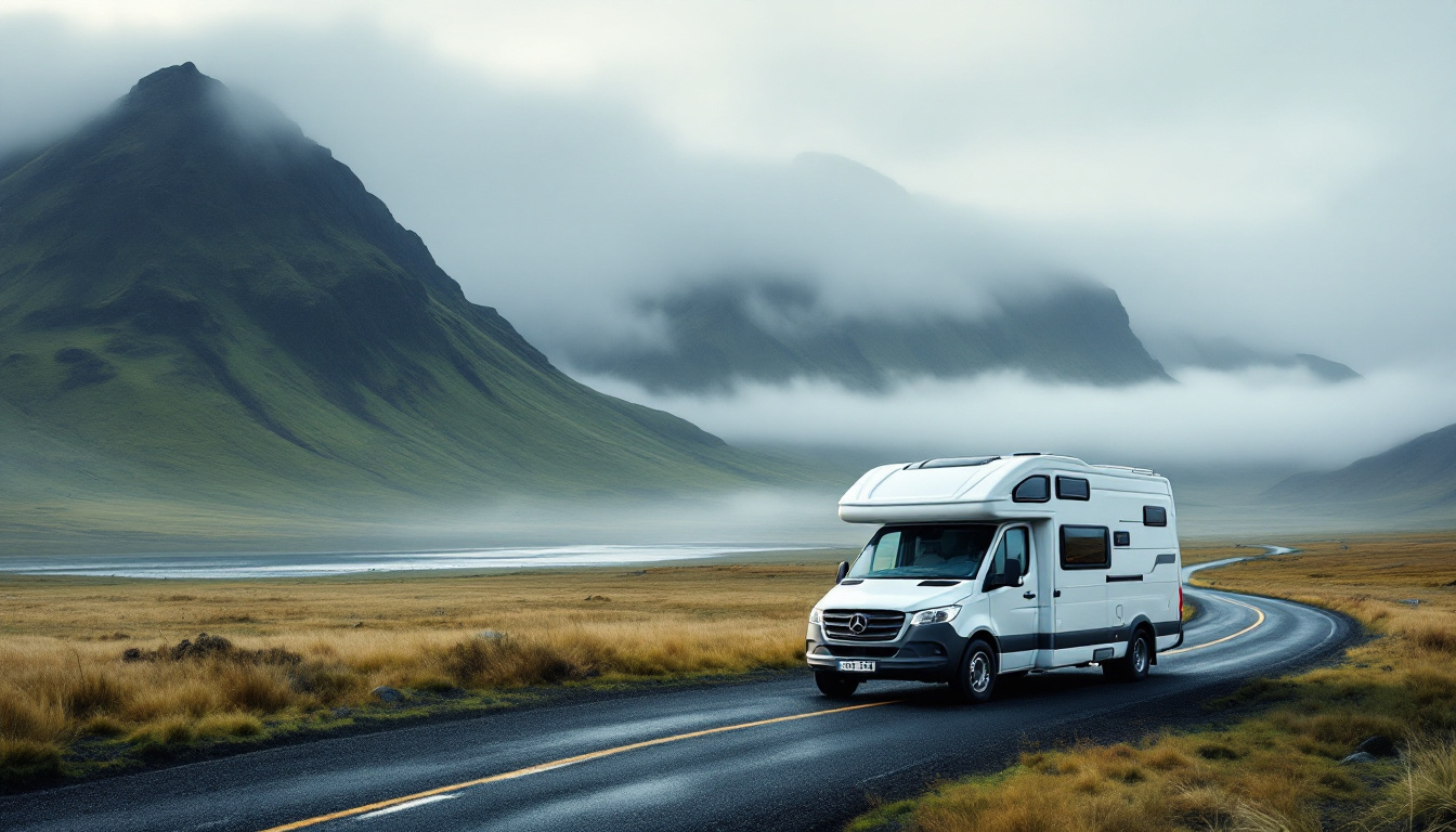 Campervan auf isländischem Campingplatz – Island mit dem Wohnmobil Erfahrungen